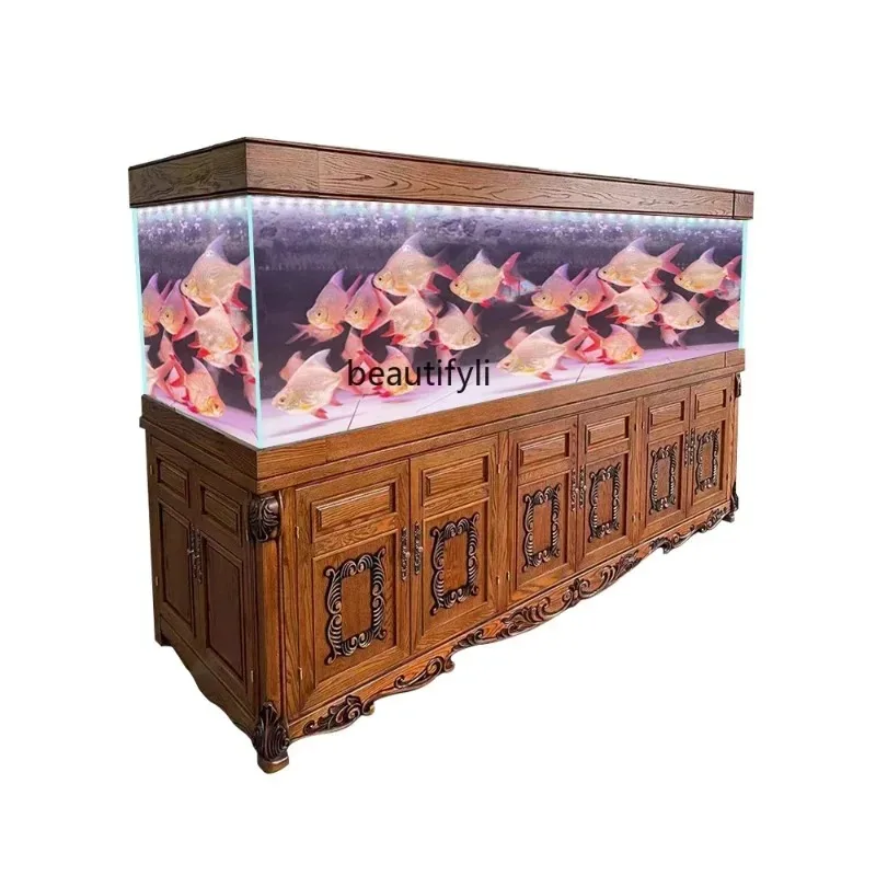 Solid Wood Fish Tank Living Room Large Bottom Filter Padauk New Chinese Aquarium Super White Dragon Fish Tank H H
Solid Wood Fish Tank Living Room Large Bottom Filter Padauk New Chinese Aquarium Super White Dragon Fish Tank H H