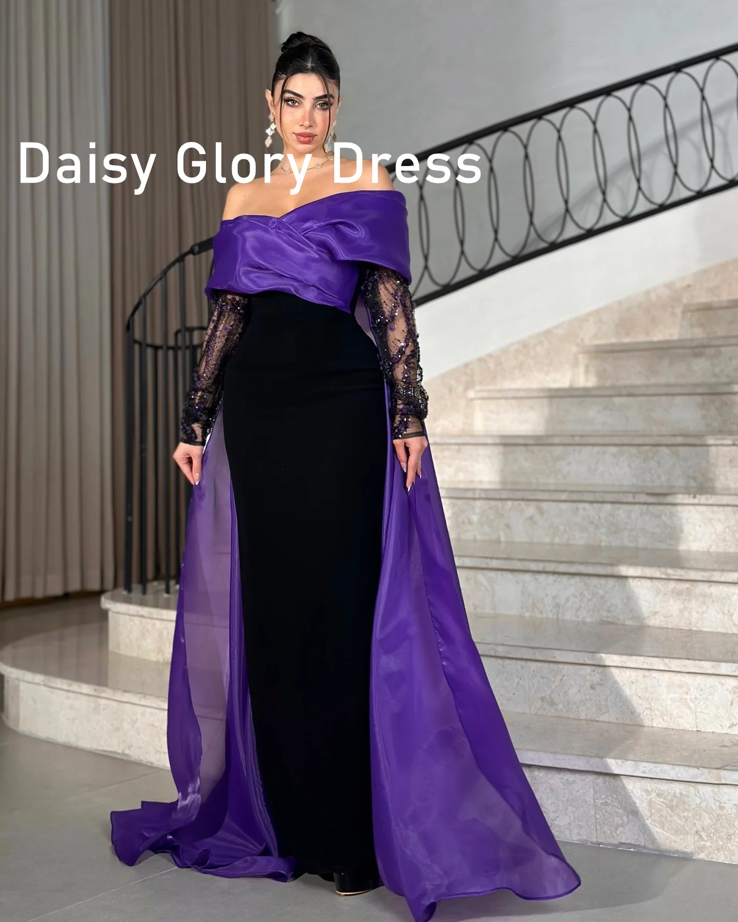 Elegant Evening Party Dresses Purple Watteau Train Off Shoulder Prom Dresses Formal Occasion Wedding Dress Gala Customized 2025
Elegant Evening Party Dresses Purple Watteau Train Off Shoulder Prom Dresses Formal Occasion Wedding Dress Gala Customized 2025