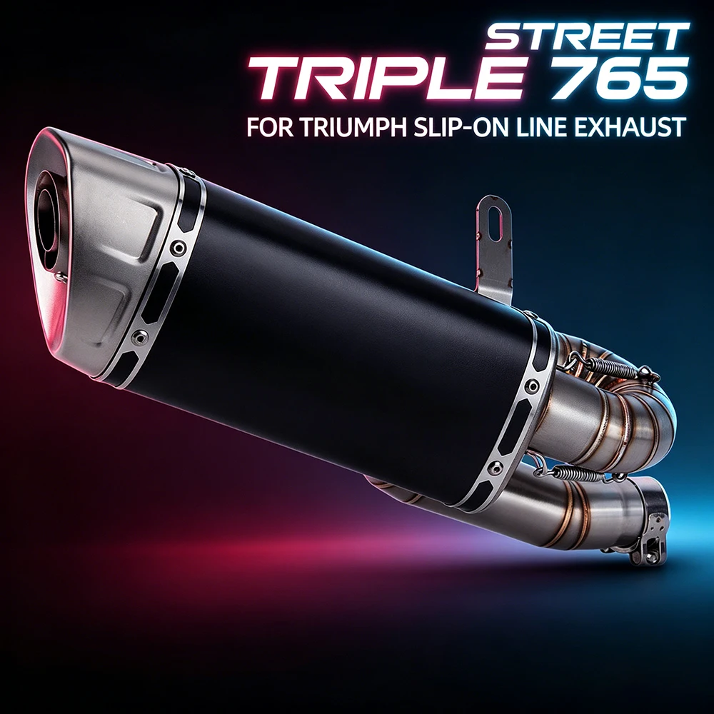 765RS Exhaust Muffler For Triumph Street Triple 765 RS 765R 765S 2017-2026 Motorcycle Exhausts Super motorcycle Slip on Line
765RS Exhaust Muffler For Triumph Street Triple 765 RS 765R 765S 2017-2026 Motorcycle Exhausts Super motorcycle Slip on Line