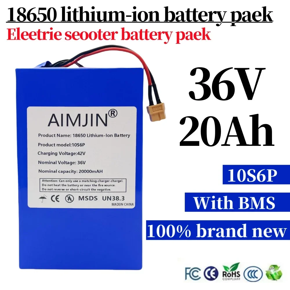 36V 20Ah Brand new original 500-1000W large capacity 10S6P lithium battery uses most vehicles and supports product customizatio
36V 20Ah Brand new original 500-1000W large capacity 10S6P lithium battery uses most vehicles and supports product customizatio