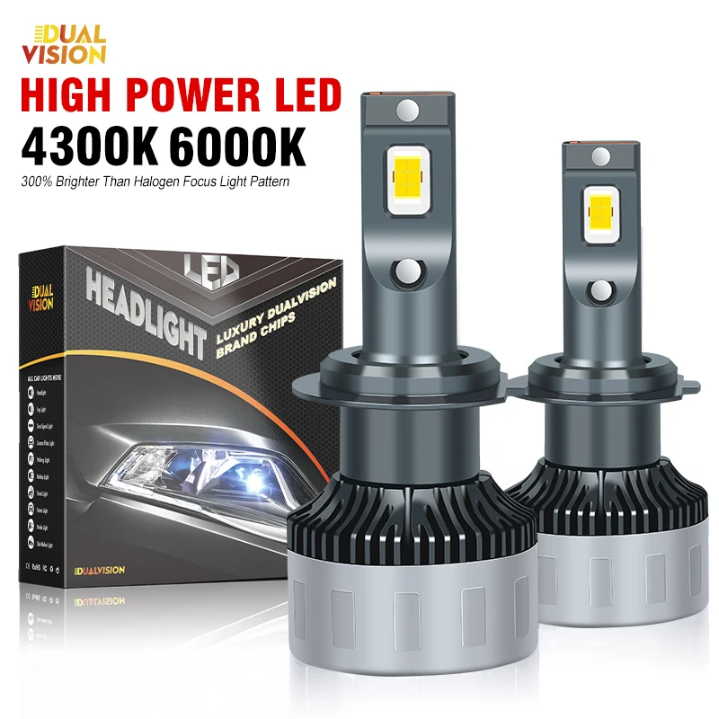 Dualvision H7 H4 H11 LED Headlight Canbus 60000LM 300W High Power Turbo Lamp 6000K 4300k White Car Light Mini Fan
Dualvision H7 H4 H11 LED Headlight Canbus 60000LM 300W High Power Turbo Lamp 6000K 4300k White Car Light Mini Fan