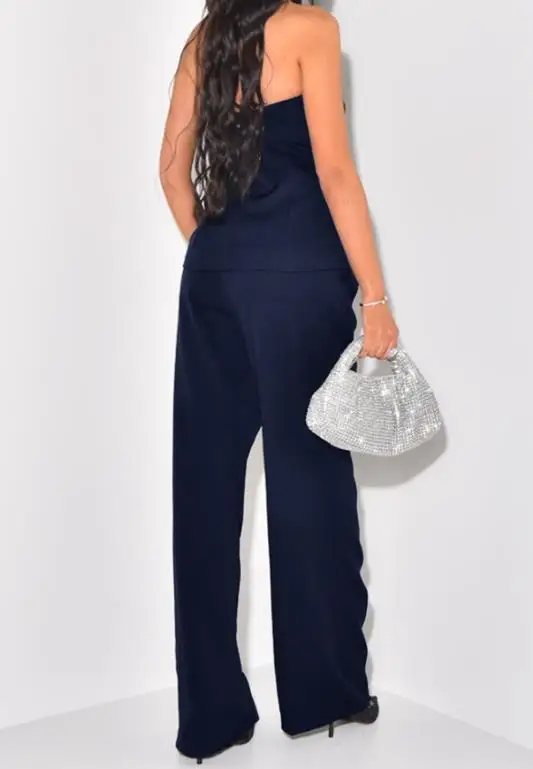 Женский костюм на заказ, лето 2026, однотонный жилет без бретелек на пуговицах спереди и комплект с прямыми брюками с высокой талией
Женский костюм на заказ, лето 2026, однотонный жилет без бретелек на пуговицах спереди и комплект с прямыми брюками с высокой талией