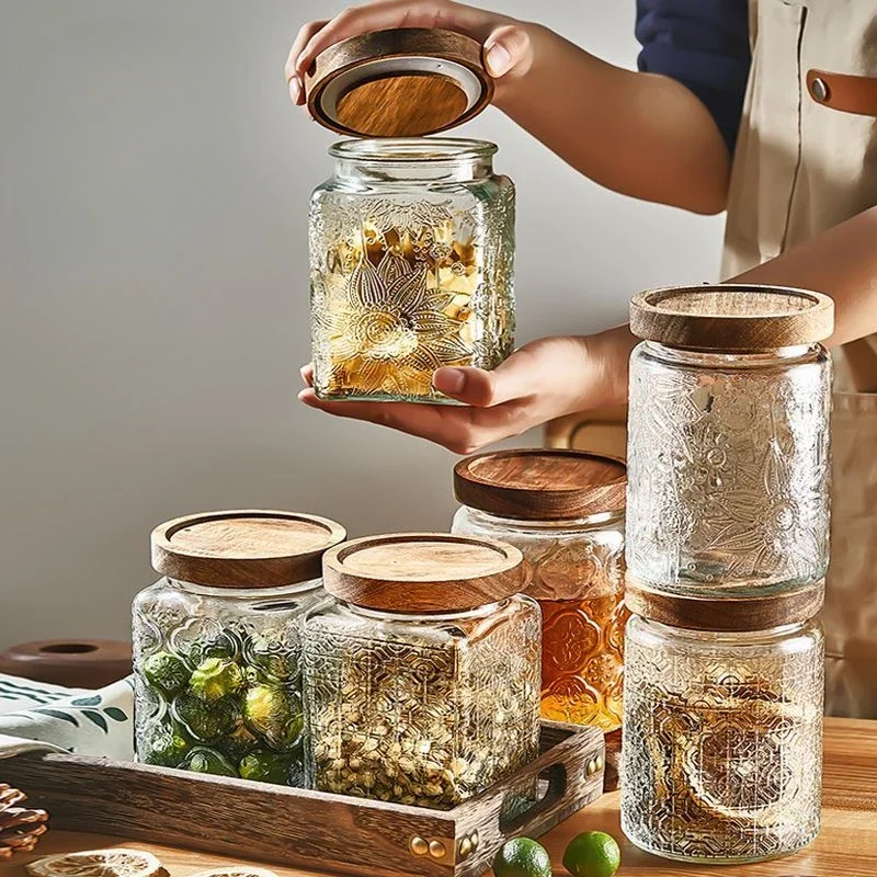 Vintage Haitang Flower Glass Sealed Jar Household Food Grade Dried Fruit Storage Jar with Lid Transparent Glass Bottle Tea Can
Vintage Haitang Flower Glass Sealed Jar Household Food Grade Dried Fruit Storage Jar with Lid Transparent Glass Bottle Tea Can