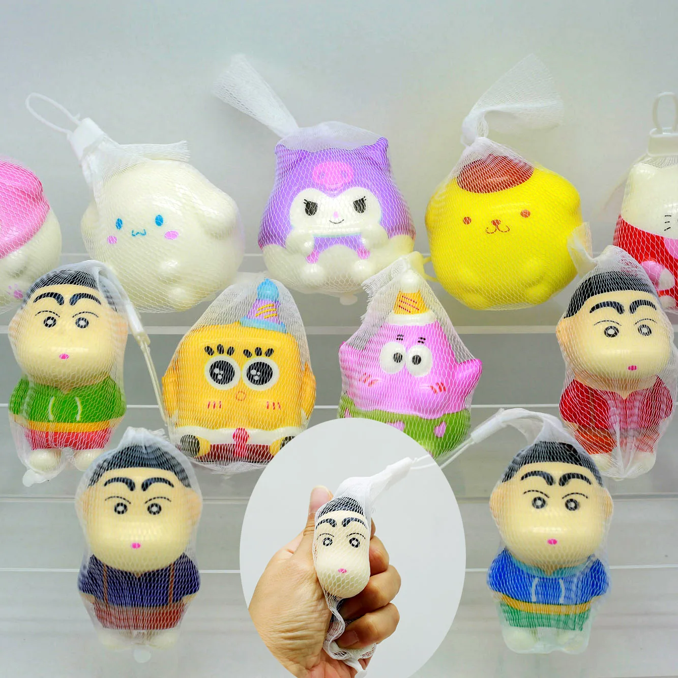 Stress Relief Squeeze Toys Japan Anime Sanrio Characters Shinchan Spong-Bobs Square-Pants Squishy Soft Figure Kuromi Hello Kitty
Stress Relief Squeeze Toys Japan Anime Sanrio Characters Shinchan Spong-Bobs Square-Pants Squishy Soft Figure Kuromi Hello Kitty