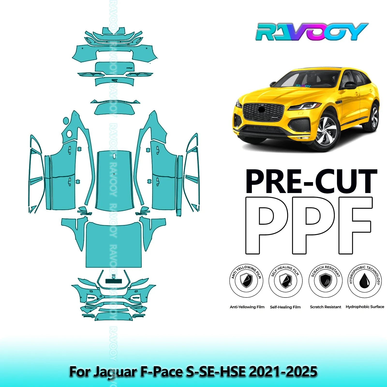 8.5Mil Precut PPF Paint Protection Film Full Vehicle For Jaguar F-Pace S-SE-HSE 2021-2025
8.5Mil Precut PPF Paint Protection Film Full Vehicle For Jaguar F-Pace S-SE-HSE 2021-2025