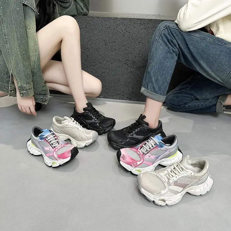 Leather Dad Shoes Thick Bottom Heightening Breathable Mesh Sports Couples Shoes Men Women Trendy Casual Style round Toe
Leather Dad Shoes Thick Bottom Heightening Breathable Mesh Sports Couples Shoes Men Women Trendy Casual Style round Toe