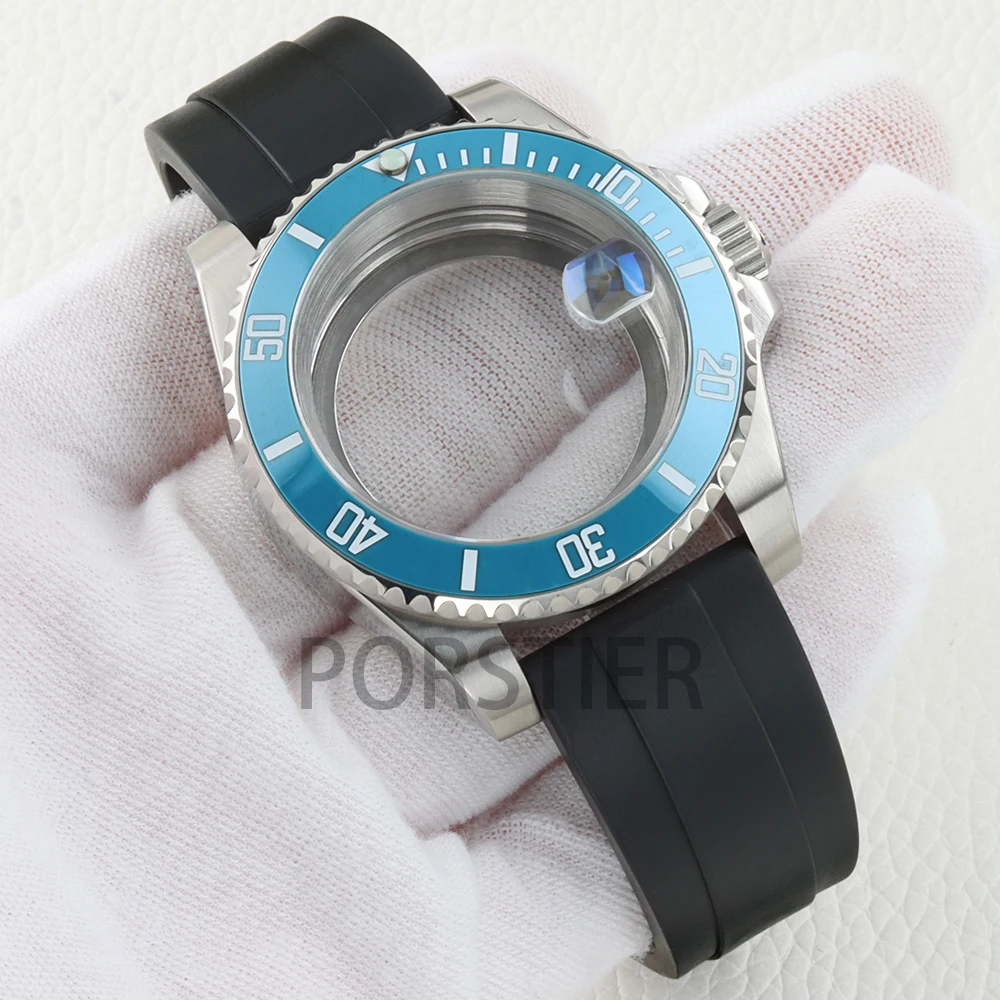 Корпус часов 40 мм с керамическим безелем цвета ледяной синевы, из нержавеющей стали 316L, с каучуковым ремешком, для механизмов GMT Submariner NH34 NH35 NH36 NH38.
Корпус часов 40 мм с керамическим безелем цвета ледяной синевы, из нержавеющей стали 316L, с каучуковым ремешком, для механизмов GMT Submariner NH34 NH35 NH36 NH38.