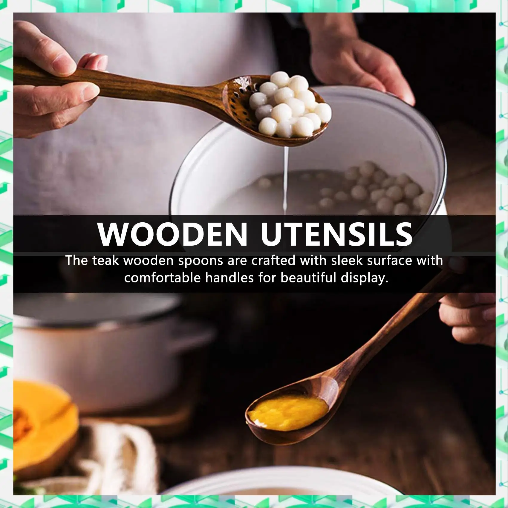 FIZP Wooden Tableware,Teak Kitchen Cooking Tableware Set With Stand, Suitable For Non-Stick Cookware,Wooden Shovel Spoon Cooking
FIZP Wooden Tableware,Teak Kitchen Cooking Tableware Set With Stand, Suitable For Non-Stick Cookware,Wooden Shovel Spoon Cooking