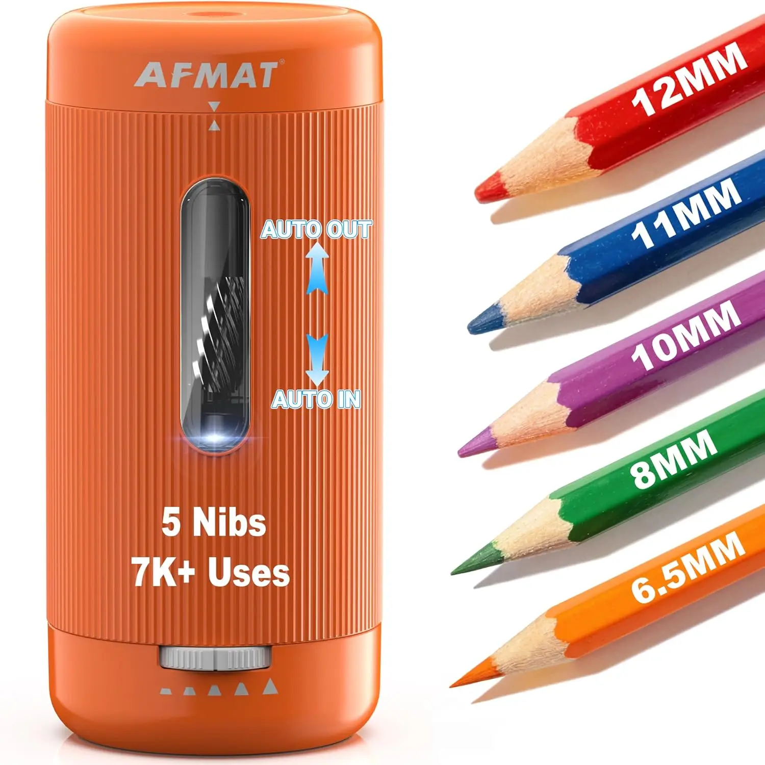 Auto Electric Pencil Sharpener, Hands-Free, 5 Adjustable Tips, 7000+ Uses, Rechargeable, for 6.5-12mm Pencils, Classroom & Home
Auto Electric Pencil Sharpener, Hands-Free, 5 Adjustable Tips, 7000+ Uses, Rechargeable, for 6.5-12mm Pencils, Classroom & Home