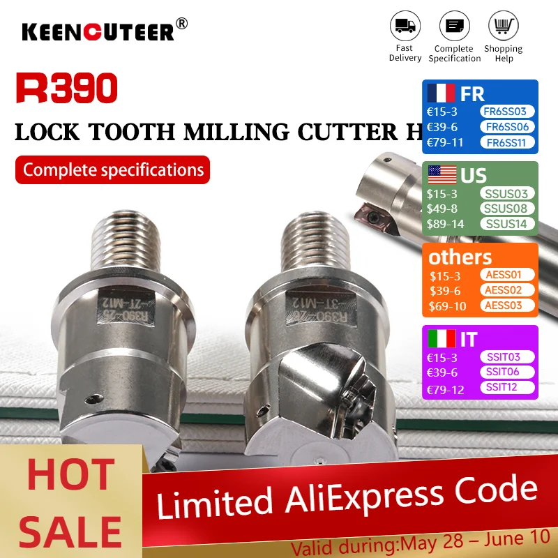 R390 Thread Milling Cutter Head Tungsten Steel Shank CNC Lathe Tool Slot Tooth Anti-Vibration Milling Cutter Carbide Insert
R390 Thread Milling Cutter Head Tungsten Steel Shank CNC Lathe Tool Slot Tooth Anti-Vibration Milling Cutter Carbide Insert