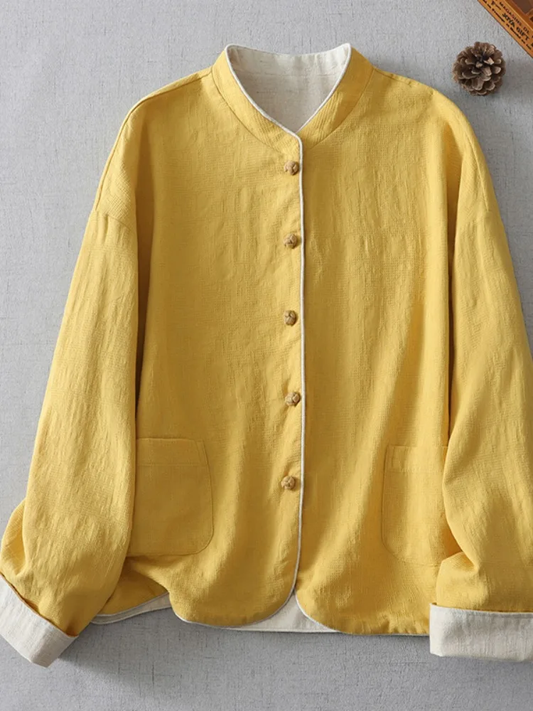 Двусторонняя одежда в китайском стиле в стиле ретро, хлопково-льняная джинсовая куртка, женская осенняя элитная длинная куртка с элитным воротником...
Двусторонняя одежда в китайском стиле в стиле ретро, хлопково-льняная джинсовая куртка, женская осенняя элитная длинная куртка с элитным воротником...