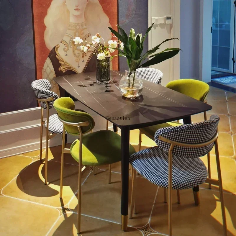 Nordic Light Luxury Dining Chair Modern Simple Home Back To Negotiate Makeup Chair Iron Leisure Designer Chair Muebles
Nordic Light Luxury Dining Chair Modern Simple Home Back To Negotiate Makeup Chair Iron Leisure Designer Chair Muebles