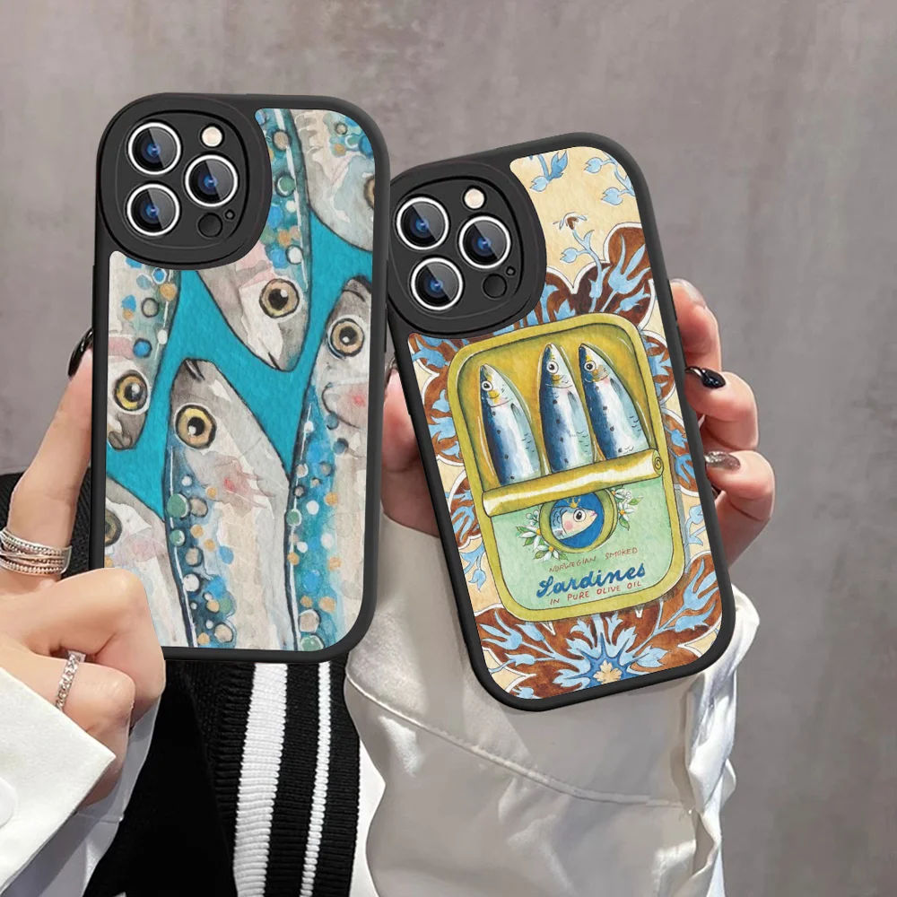 Sardines Canned Phone Case Hard Leather For IPhone 16 15 14 13 12 Mini 11 14 Pro Max Xs X Xr 7 8 Plus Fundas
Sardines Canned Phone Case Hard Leather For IPhone 16 15 14 13 12 Mini 11 14 Pro Max Xs X Xr 7 8 Plus Fundas
