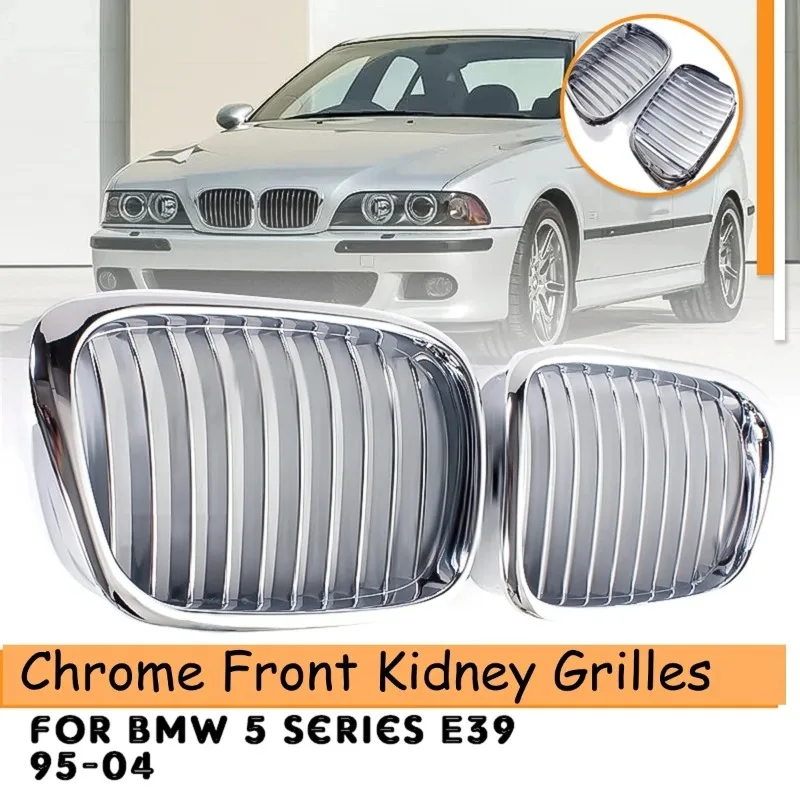 All Chrome Car Front Bumper Kidney Grill For BMW 5-Series E39 525 528 Sedan 1995-2003 1Pair Front Hood Racing Grille Cover
All Chrome Car Front Bumper Kidney Grill For BMW 5-Series E39 525 528 Sedan 1995-2003 1Pair Front Hood Racing Grille Cover