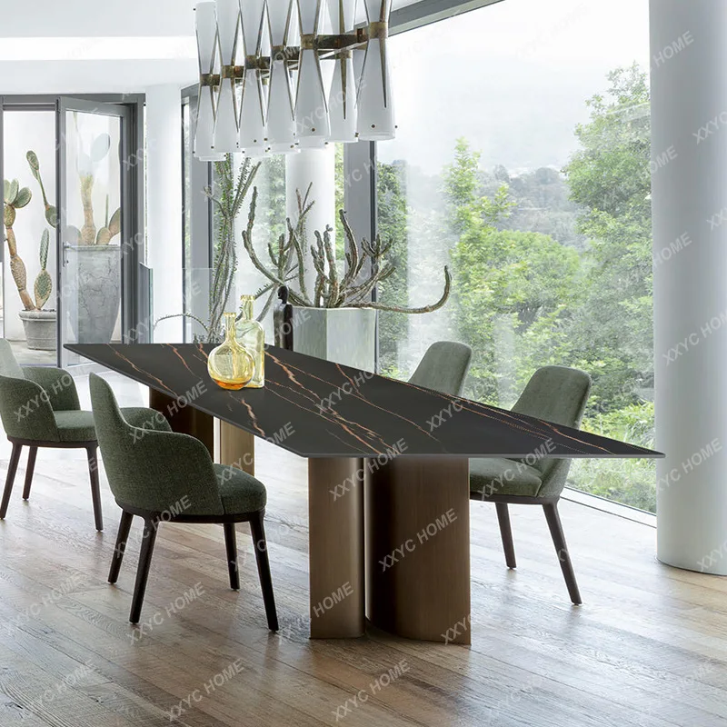ML light luxury rock slab dining table household small apartment modern simple rectangular dining table
ML light luxury rock slab dining table household small apartment modern simple rectangular dining table