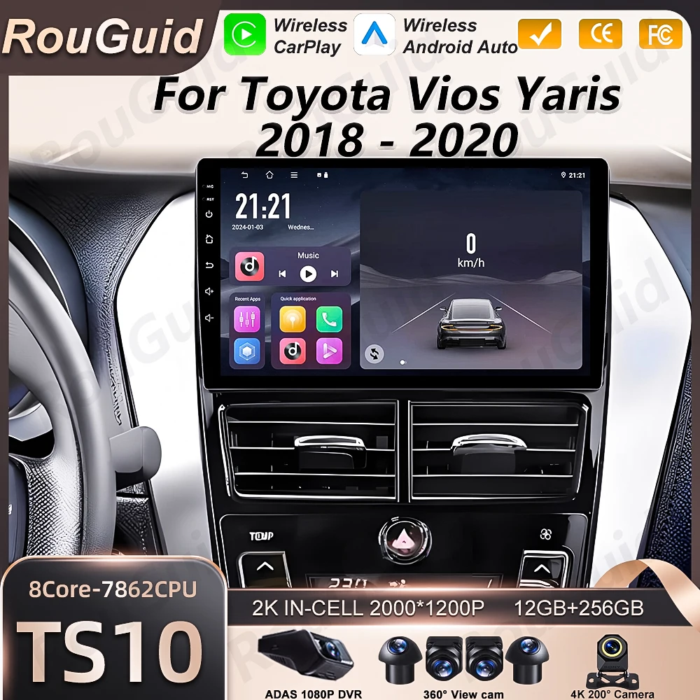 Android 16 Car Radio Carplay For Toyota Vios Yaris 2018 2019 2020 Multimedia Player Video 2k Touch Screen 5G Wifi Bluetooth DVD
Android 16 Car Radio Carplay For Toyota Vios Yaris 2018 2019 2020 Multimedia Player Video 2k Touch Screen 5G Wifi Bluetooth DVD