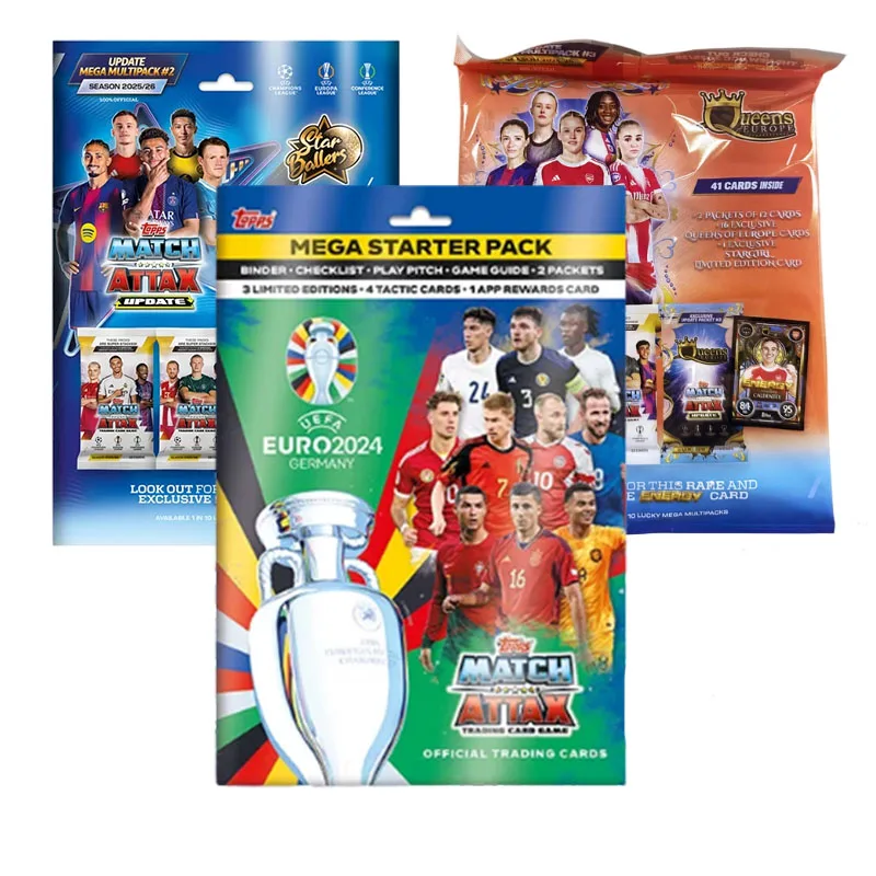 Official Licensed 2025-26 Topps UEFA Champions League Match Attax Mega Pack Football Trading Cards Blind Box
Official Licensed 2025-26 Topps UEFA Champions League Match Attax Mega Pack Football Trading Cards Blind Box