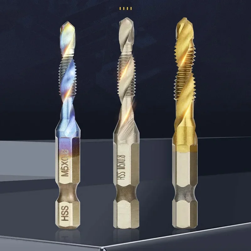 6pcs Tap Titanium Plated Hex Shank Drilling Bits HSS Screw Thread Metric Taping Screw Machine Tool M3-M10 Electric Drill Bit
6pcs Tap Titanium Plated Hex Shank Drilling Bits HSS Screw Thread Metric Taping Screw Machine Tool M3-M10 Electric Drill Bit