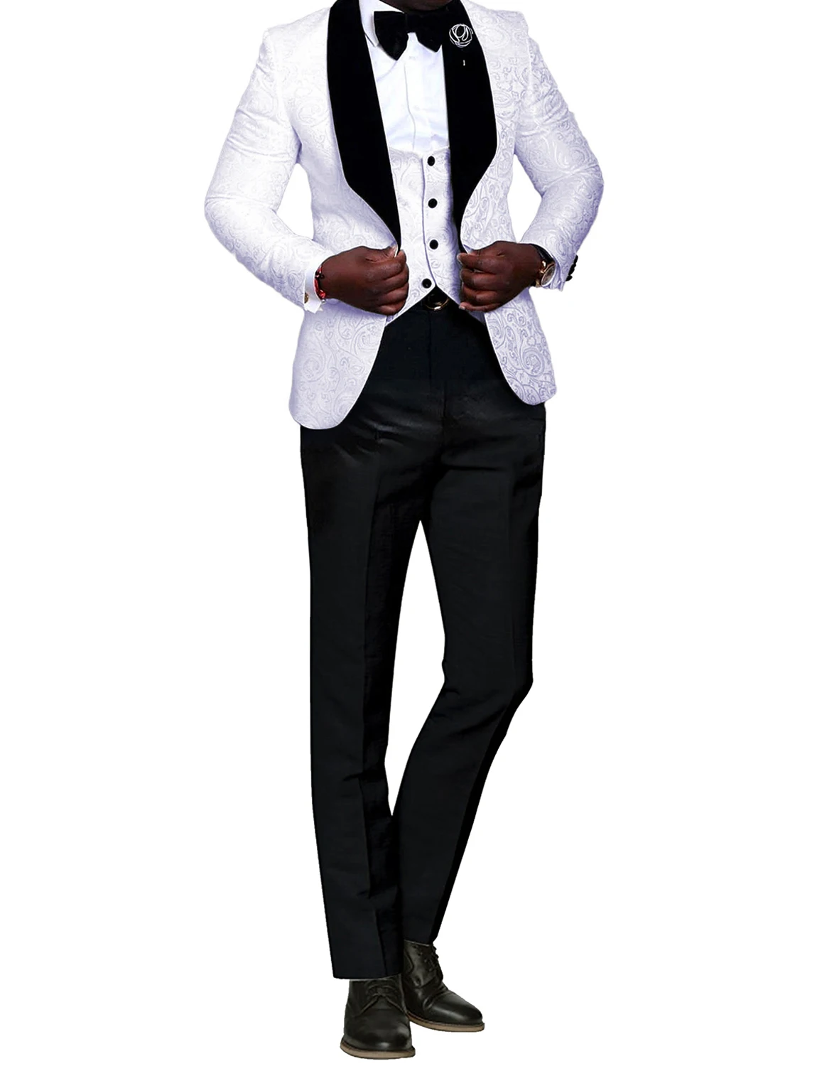 Men's Jacquard 3 Piece Suit Slim Fit Tuxedo Jacket Tux Vest & Pants Groom Business Tuxedos men suits wedding prom suits
Men's Jacquard 3 Piece Suit Slim Fit Tuxedo Jacket Tux Vest & Pants Groom Business Tuxedos men suits wedding prom suits