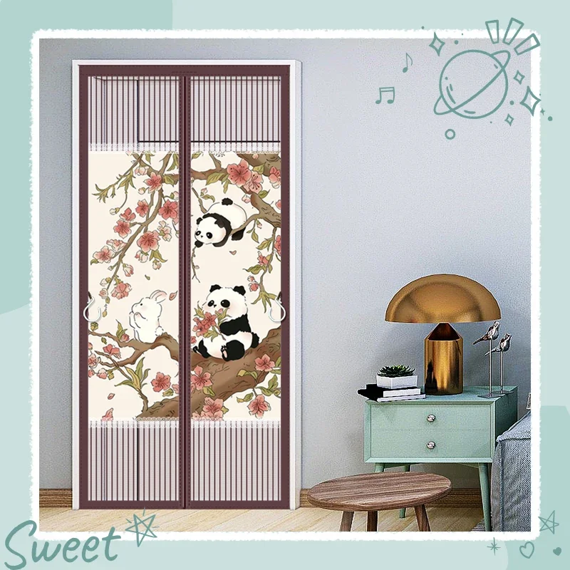Magnetic self-sealing screen door, hands-free mesh door screen, anti-mosquito door screen, panda pattern decorative partition
Magnetic self-sealing screen door, hands-free mesh door screen, anti-mosquito door screen, panda pattern decorative partition