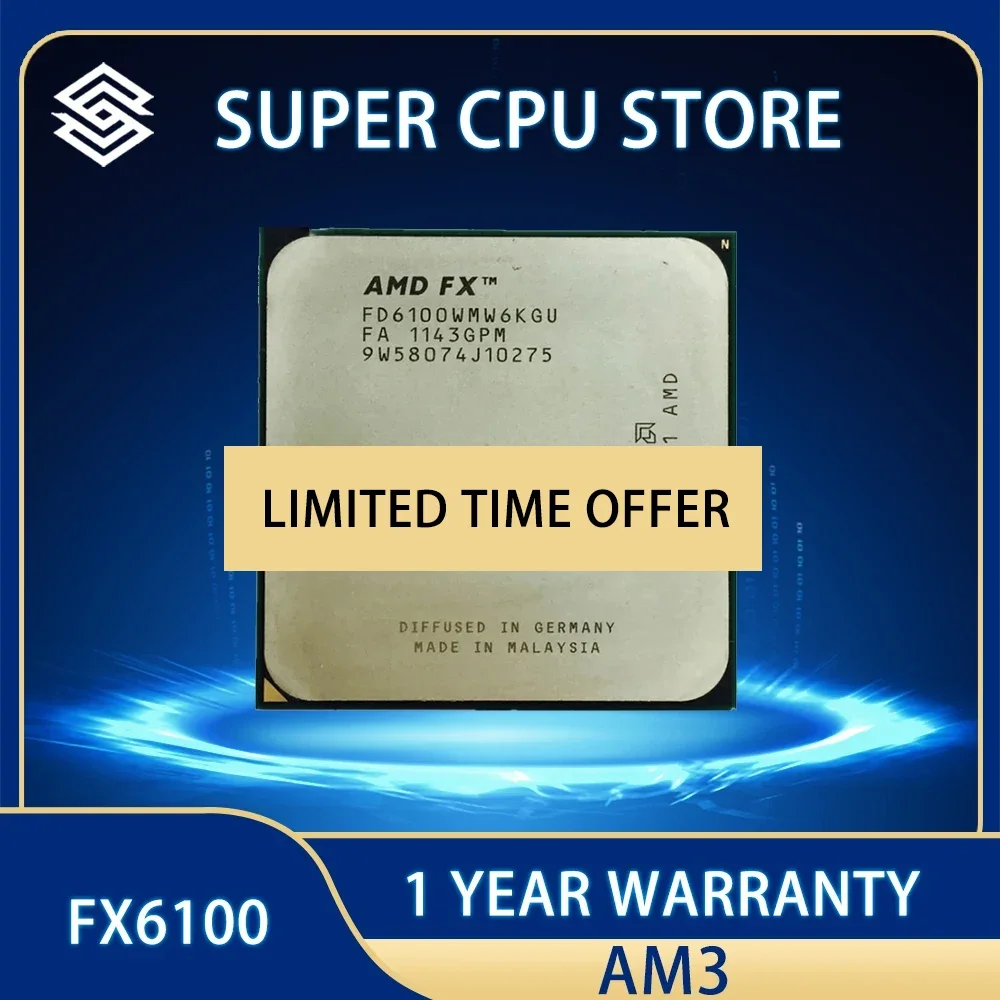 Процессор FX-Series FX 6100 FD6100WMW6KGU, шестиядерный процессор 3,3 ГГц, разъем AM3+
Процессор FX-Series FX 6100 FD6100WMW6KGU, шестиядерный процессор 3,3 ГГц, разъем AM3+