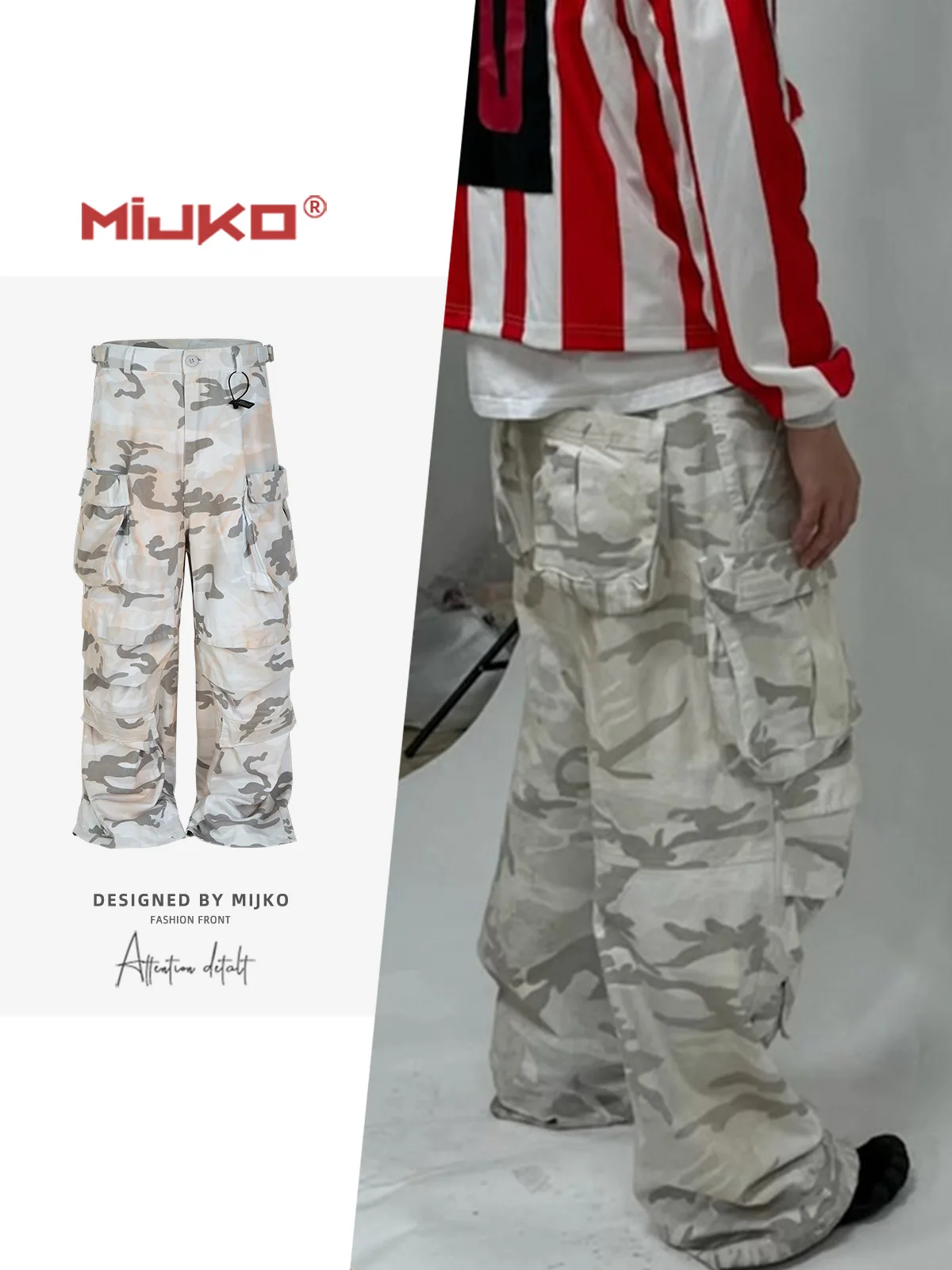 MIJKO American Trendy Men's Drawstring Multi Pocket Loose Causal Straight Cargo Pants 2025 New Trousers #8510
MIJKO American Trendy Men's Drawstring Multi Pocket Loose Causal Straight Cargo Pants 2025 New Trousers #8510