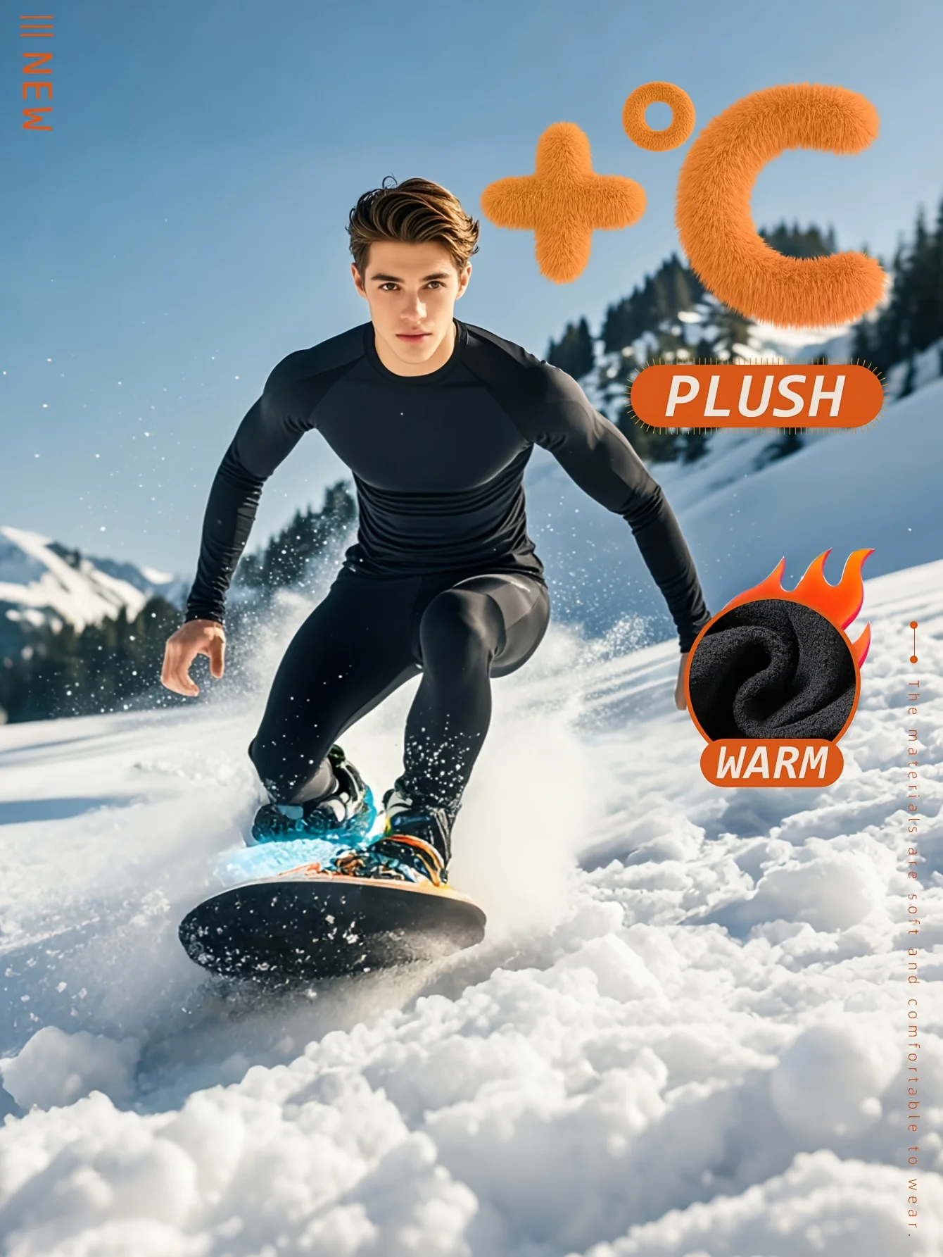 Men's ski quick-drying two-piece set, winter warm underwear, stretch tight mountaineering and running sportswear
Men's ski quick-drying two-piece set, winter warm underwear, stretch tight mountaineering and running sportswear