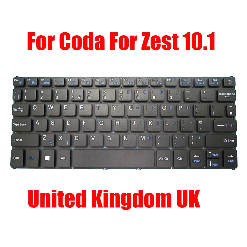 Replacement Laptop Keyboard For Coda For Zest 10.1 United Kingdom UK Black Without Frame New
Replacement Laptop Keyboard For Coda For Zest 10.1 United Kingdom UK Black Without Frame New