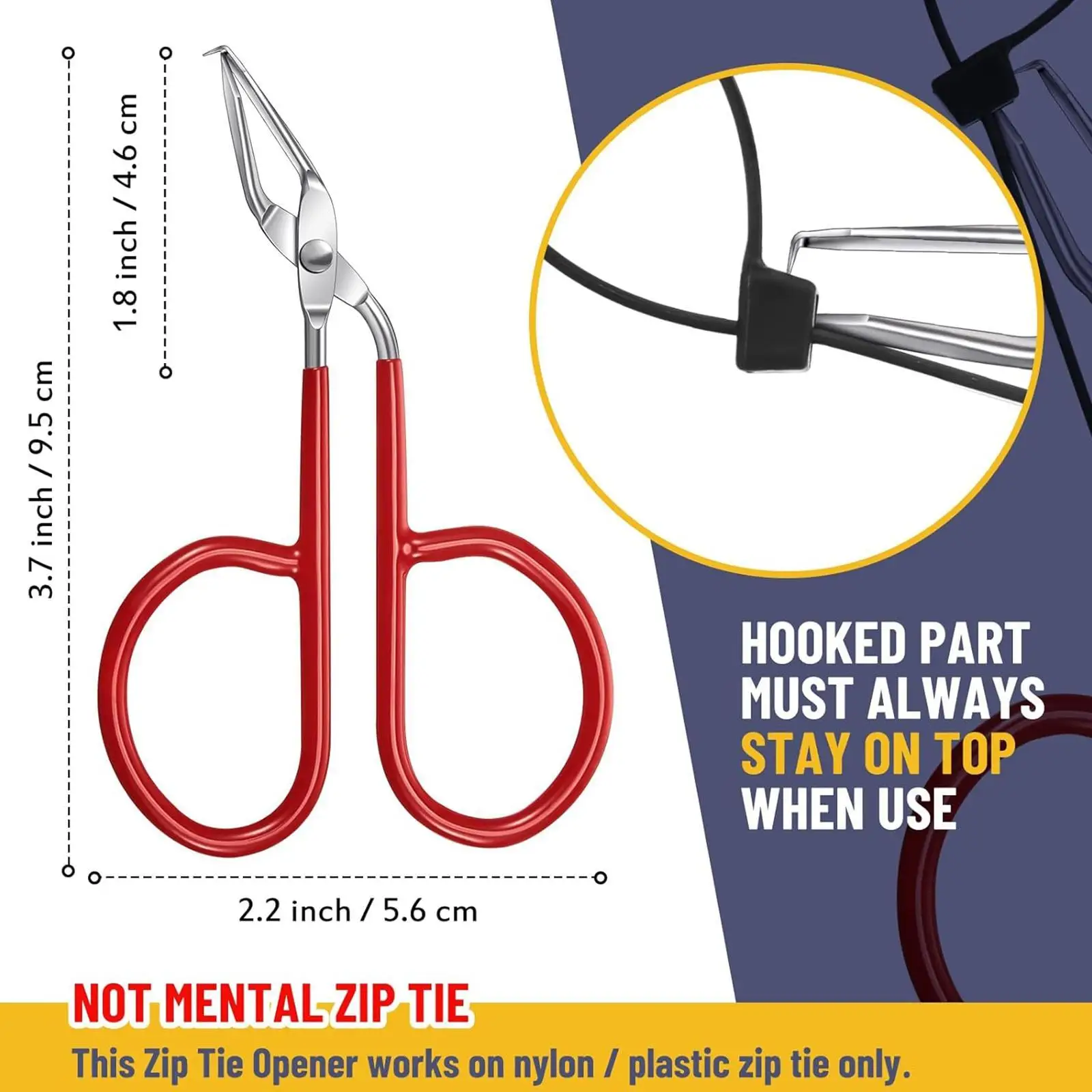 2x Zip Tie Cutter Cable Tie Opener User Friendly Multifunctional Nylon Cable Ties Accessories Reusable Cable Tie Tools Set
2x Zip Tie Cutter Cable Tie Opener User Friendly Multifunctional Nylon Cable Ties Accessories Reusable Cable Tie Tools Set