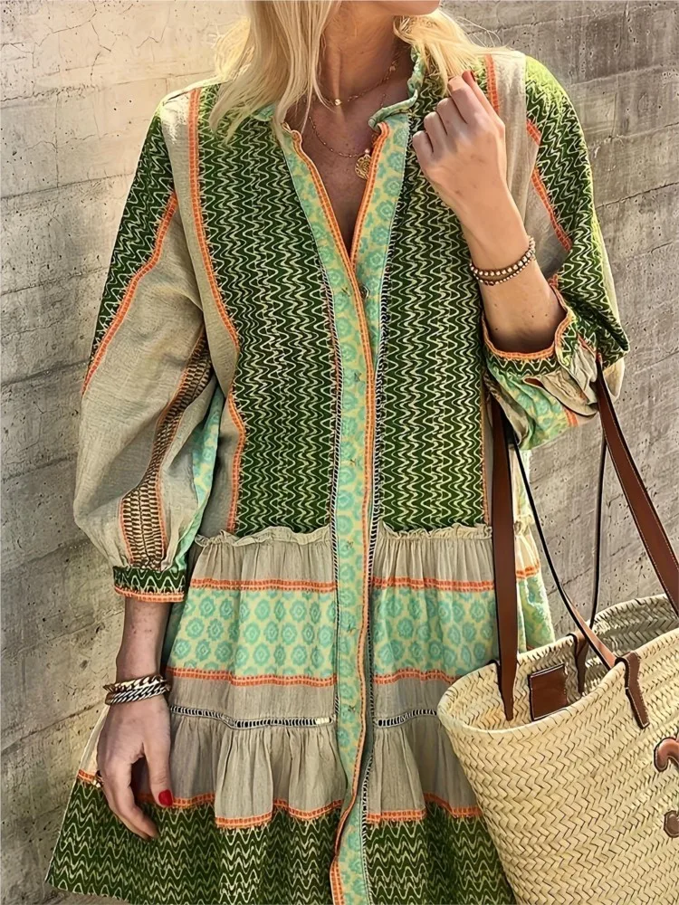 Женское модное повседневное платье, весна-лето, индивидуальный уличный стиль, кружевной воротник с принтом, свободная талия, короткие платья с длинными рукавами
Женское модное повседневное платье, весна-лето, индивидуальный уличный стиль, кружевной воротник с принтом, свободная талия, короткие платья с длинными рукавами