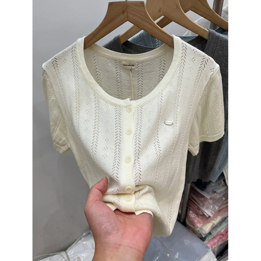High Waist ort Knitted Cardigan Svel Women's Faion Base Layer Top Spring Summer New Sle Korean Version Slim Fit
High Waist ort Knitted Cardigan Svel Women's Faion Base Layer Top Spring Summer New Sle Korean Version Slim Fit