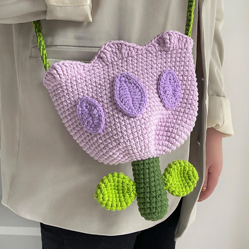 Women Summer Shoulder Bags Hand-knitted Mini Romantic Lovely Tulip Flower Crossbody Bags Messenger Bag
Women Summer Shoulder Bags Hand-knitted Mini Romantic Lovely Tulip Flower Crossbody Bags Messenger Bag