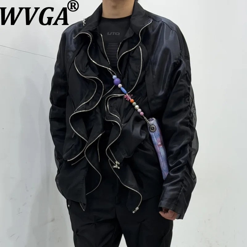 Мужская демисезонная куртка WVGA в темном стиле, плиссированная, модная, с длинным рукавом, нишевая, шикарная, повседневная, с отложным воротником, Ins W22539
Мужская демисезонная куртка WVGA в темном стиле, плиссированная, модная, с длинным рукавом, нишевая, шикарная, повседневная, с отложным воротником, Ins W22539