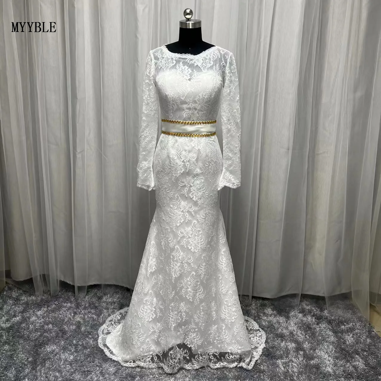 Real Photo Elegant Scoop Neck Mermaid Lace Long Sleeves Wedding Dress 2022 Custom Made Bridal Gown Vestido De Noiva
Real Photo Elegant Scoop Neck Mermaid Lace Long Sleeves Wedding Dress 2022 Custom Made Bridal Gown Vestido De Noiva