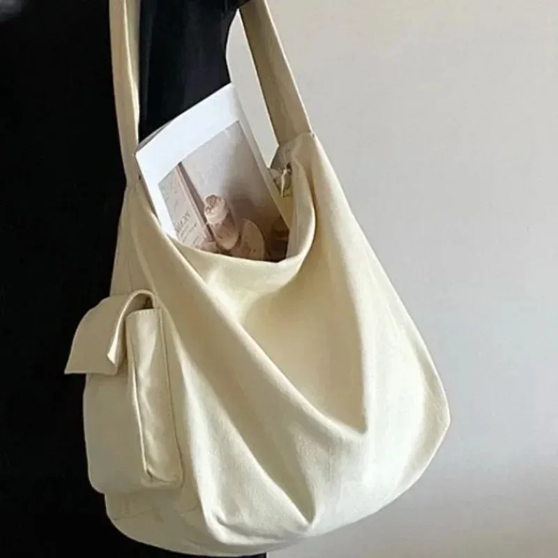 Fashion Women Large Capacity Solid Crossbody Bags Ins Office Casual Lazy Handbags All-match Commuter Students Chic Canvas Bag
Fashion Women Large Capacity Solid Crossbody Bags Ins Office Casual Lazy Handbags All-match Commuter Students Chic Canvas Bag