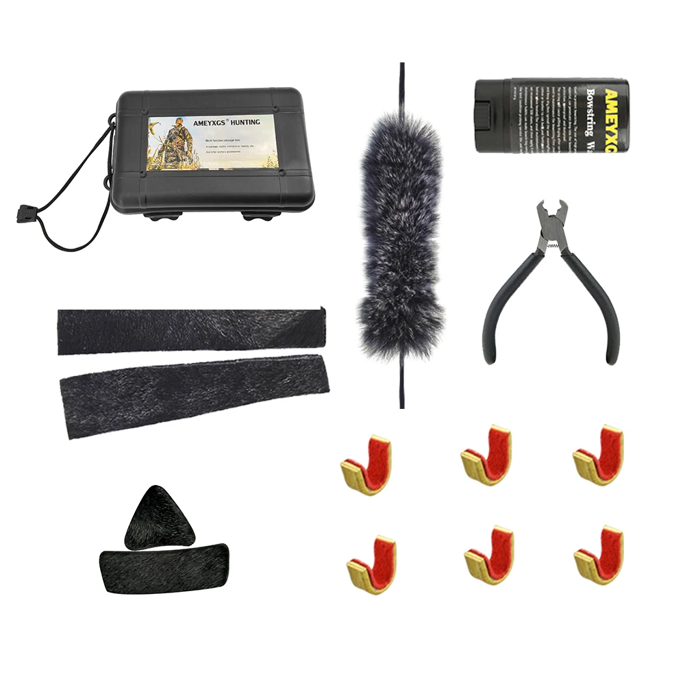 Archery Accessories Set with Copper Pliers, String Wax, Damping Fur, Arrow Rest and Arrowhead Box for Traditional Recurve Bow
Archery Accessories Set with Copper Pliers, String Wax, Damping Fur, Arrow Rest and Arrowhead Box for Traditional Recurve Bow