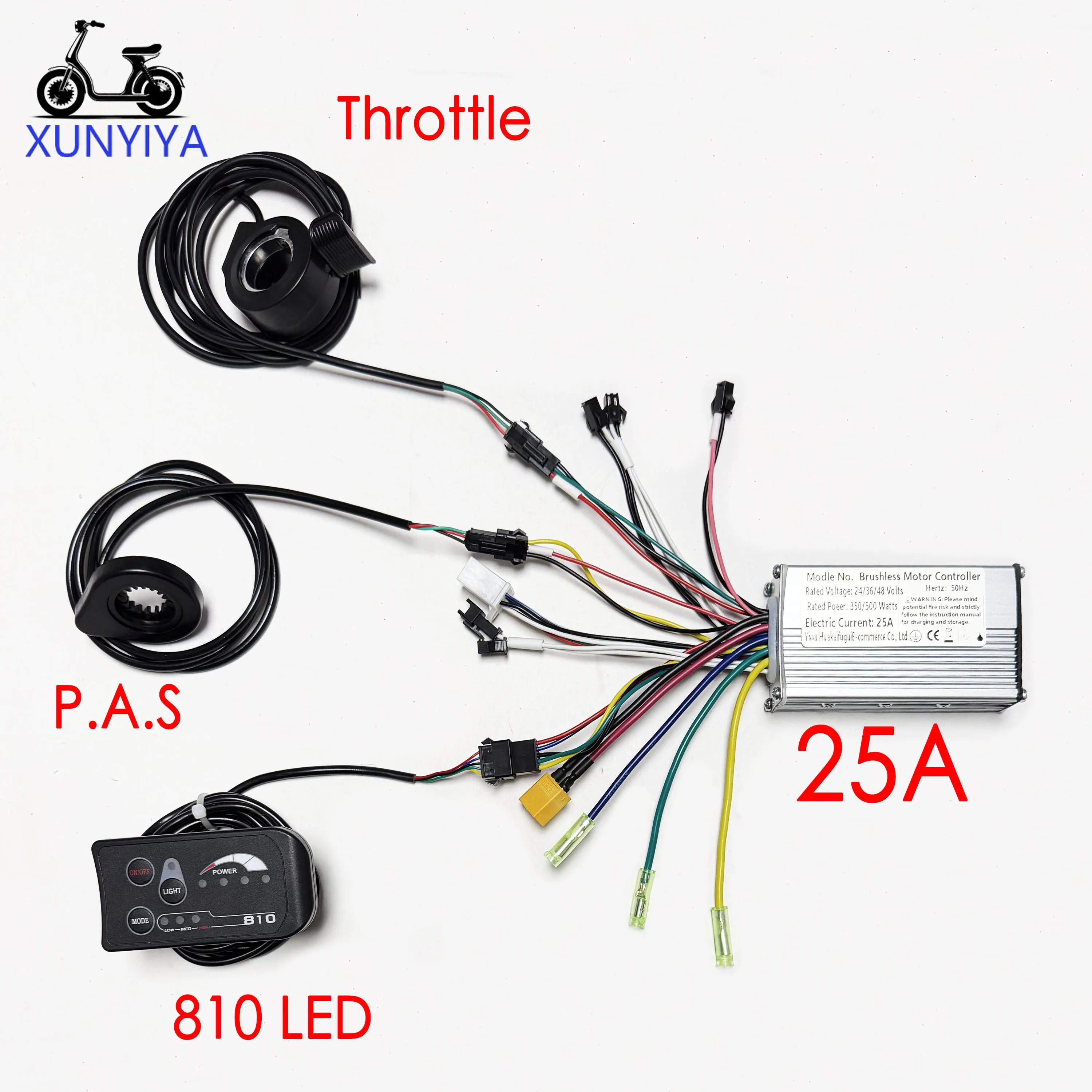 25A sine wave Brushless Motor Controller 350W 24V/36V/48V with S810 LED Display PAS 12magnets throttle Set for E-Scooters repair
25A sine wave Brushless Motor Controller 350W 24V/36V/48V with S810 LED Display PAS 12magnets throttle Set for E-Scooters repair