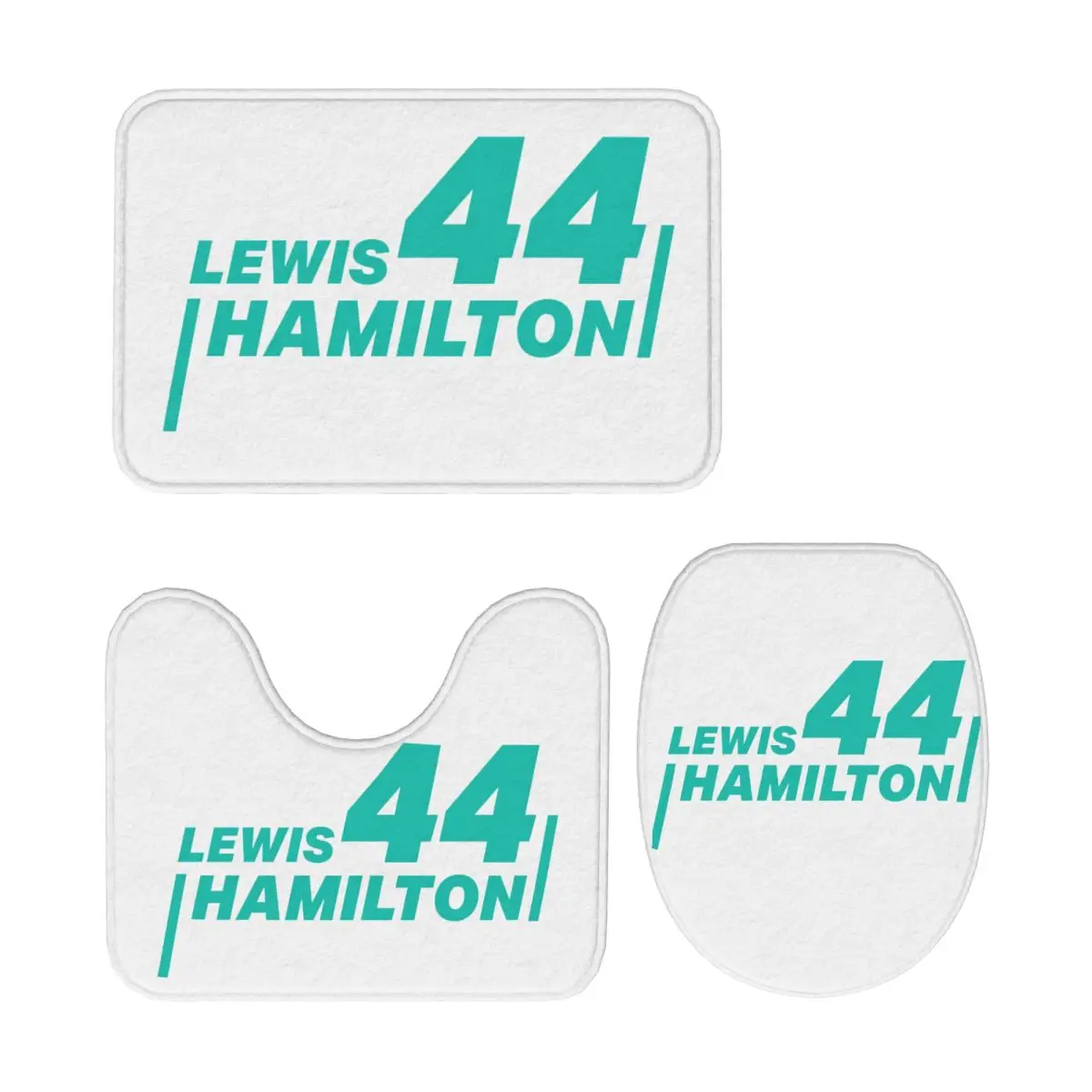 Lewis Hamilton 44, 3-х предметный коврик для ванной, набор для ванной комнаты, крышка для унитаза, домашний декор, нескользящий ковер, напольный коврик 
Lewis Hamilton 44, 3-х предметный коврик для ванной, набор для ванной комнаты, крышка для унитаза, домашний декор, нескользящий ковер, напольный коврик