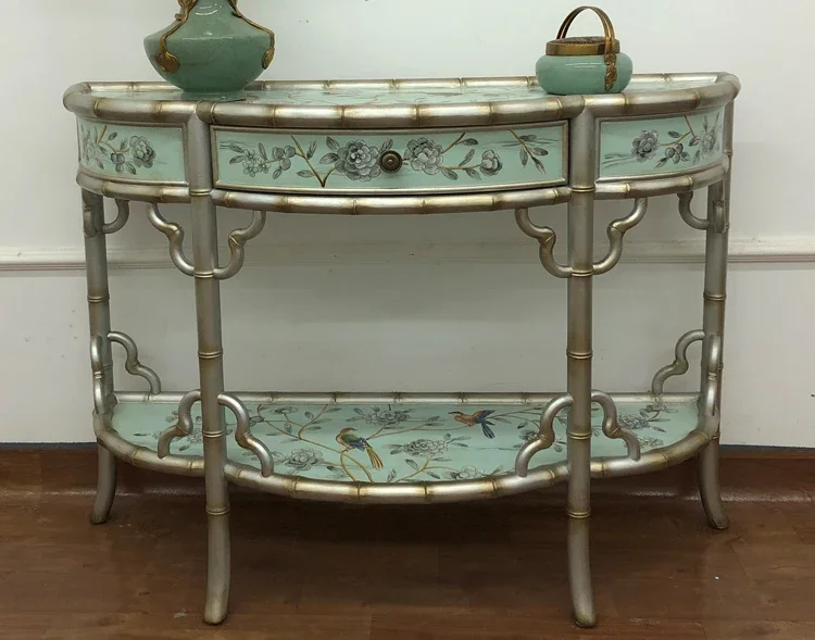 MJY European entrance table French painted solid wood bamboo American sofa back few
MJY European entrance table French painted solid wood bamboo American sofa back few