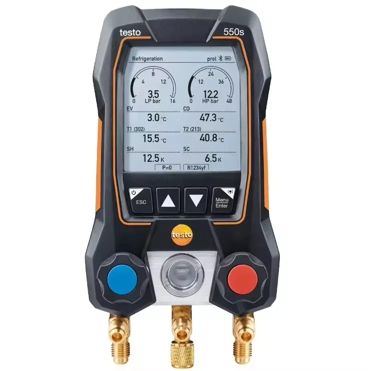 Intelligent Digital Manifold with Bluetooth and Bidirectional Valve Group with Fixed Cable Clamp Temperature Probe 550s
Intelligent Digital Manifold with Bluetooth and Bidirectional Valve Group with Fixed Cable Clamp Temperature Probe 550s