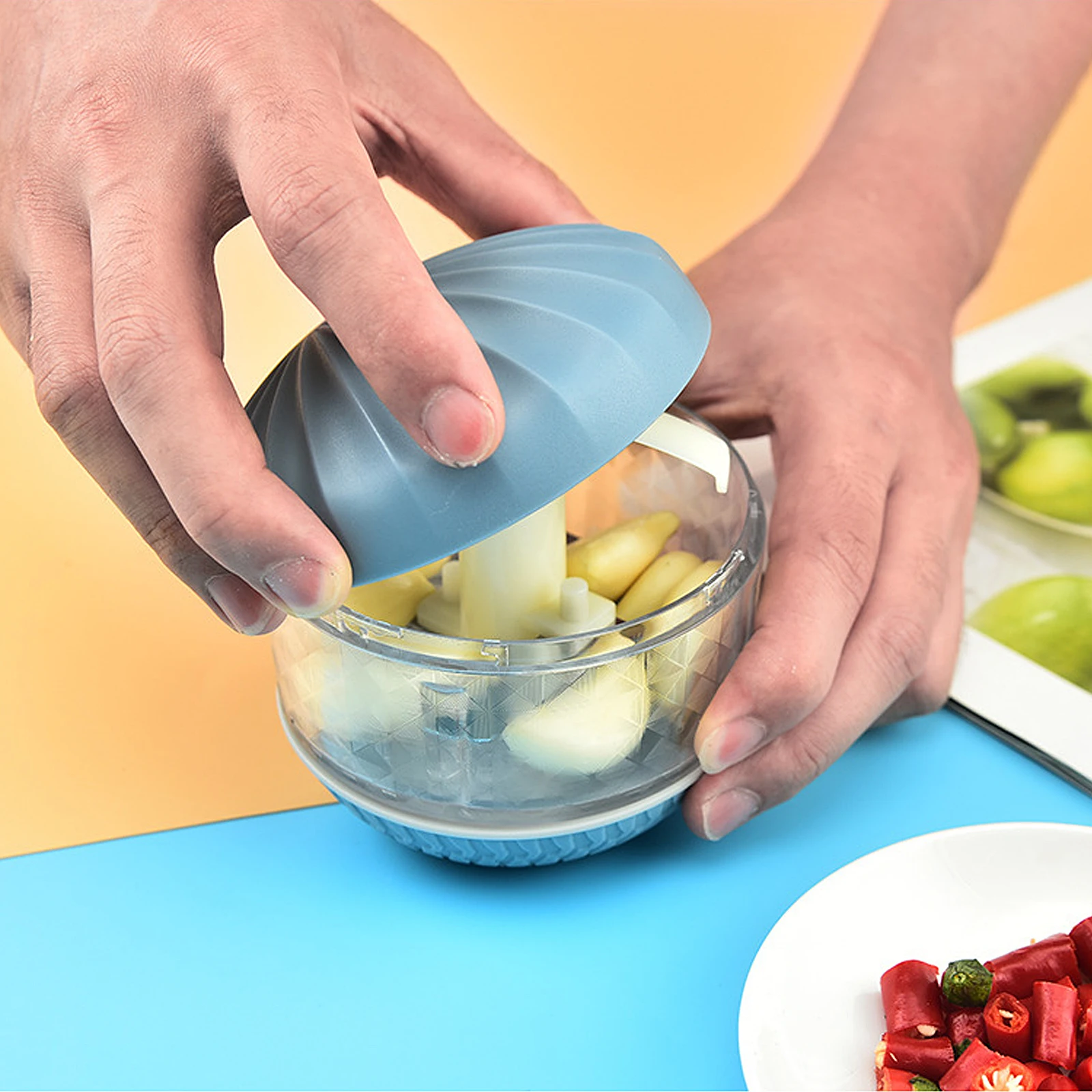 1pc Manual Garlic Pounder Food Chopper Small Capacity Masher Compact Kitchen Tool Stainless Steel PP Safe Practical
1pc Manual Garlic Pounder Food Chopper Small Capacity Masher Compact Kitchen Tool Stainless Steel PP Safe Practical