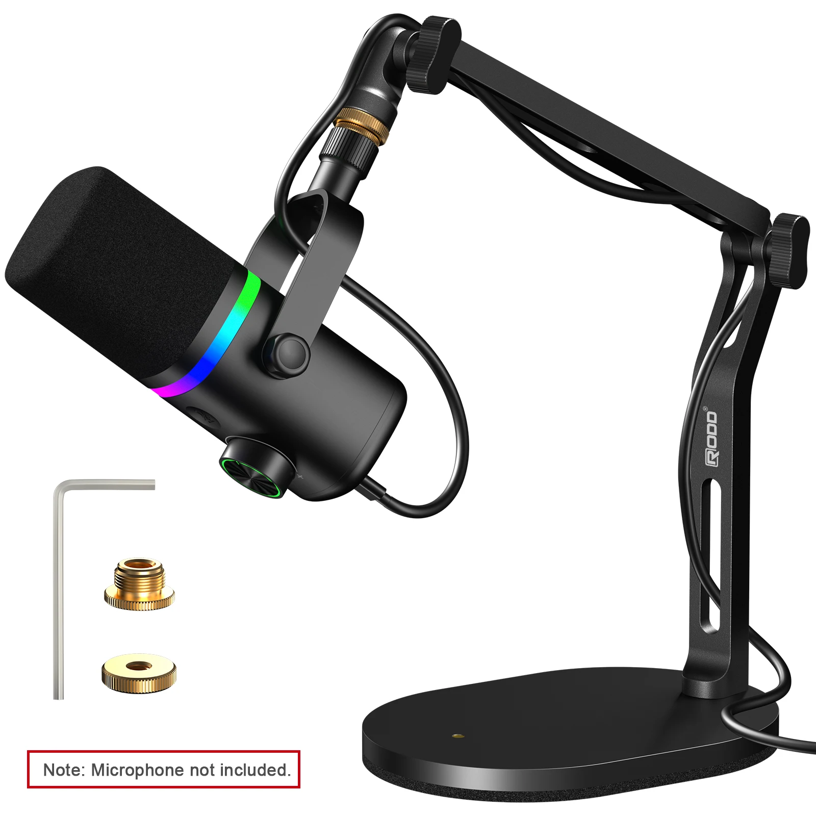 RODD PC-22 microphone bracket metal desktop boom, adjustable angle and cable manager, suitable for live broadcast and recording.
RODD PC-22 microphone bracket metal desktop boom, adjustable angle and cable manager, suitable for live broadcast and recording.