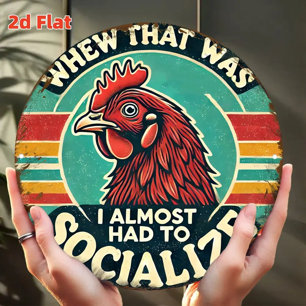 2D плоская интерактивная настенная картина «Social Chicken Fun» с забавными курами, 20x20 см, круглая, из алюминия, для декора стен
2D плоская интерактивная настенная картина «Social Chicken Fun» с забавными курами, 20x20 см, круглая, из алюминия, для декора стен
