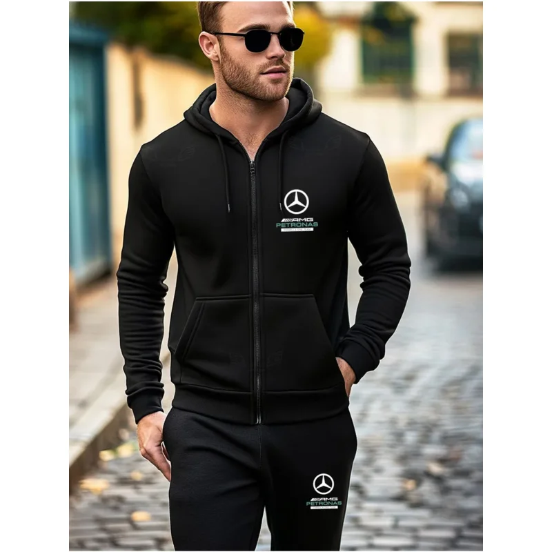 Men's Trendy Mercedes-Benz Sweatshirt Set Zipper Jacket with Pants Fashionable and Comfortable
Men's Trendy Mercedes-Benz Sweatshirt Set Zipper Jacket with Pants Fashionable and Comfortable