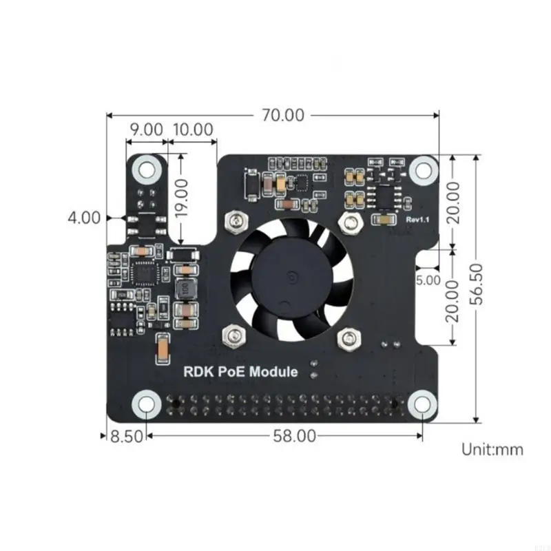 Power Over Ethernet Expansion Board Advanced Power Supply HAT For RDK Includes Cooling Fan and Metal Heatsink R2LB
Power Over Ethernet Expansion Board Advanced Power Supply HAT For RDK Includes Cooling Fan and Metal Heatsink R2LB