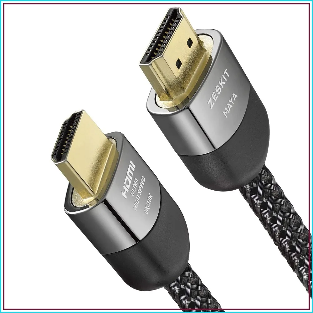 Certified 2.1 8K HDMI Cable 48Gbps 4K120Hz eARC HDR10 VRR Dolby Vision Atmos HDCP 2.2 & 2.3 Gaming PS5 Xbox Series X Apple TV Roku Monitor (Ultra High Speed Maya 6ft)
Certified 2.1 8K HDMI Cable 48Gbps 4K120Hz eARC HDR10 VRR Dolby Vision Atmos HDCP 2.2 & 2.3 Gaming PS5 Xbox Series X Apple TV Roku Monitor (Ultra High Speed Maya 6ft)