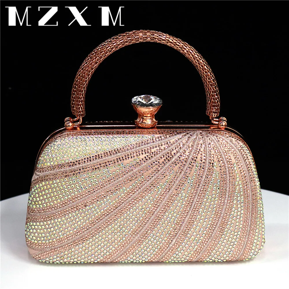 Ladies Classic Metal Handle Design Sparkling Handbag Evening Bag with Rhinestone Embellishment Evening Banquet Bag Prom Handbag
Ladies Classic Metal Handle Design Sparkling Handbag Evening Bag with Rhinestone Embellishment Evening Banquet Bag Prom Handbag