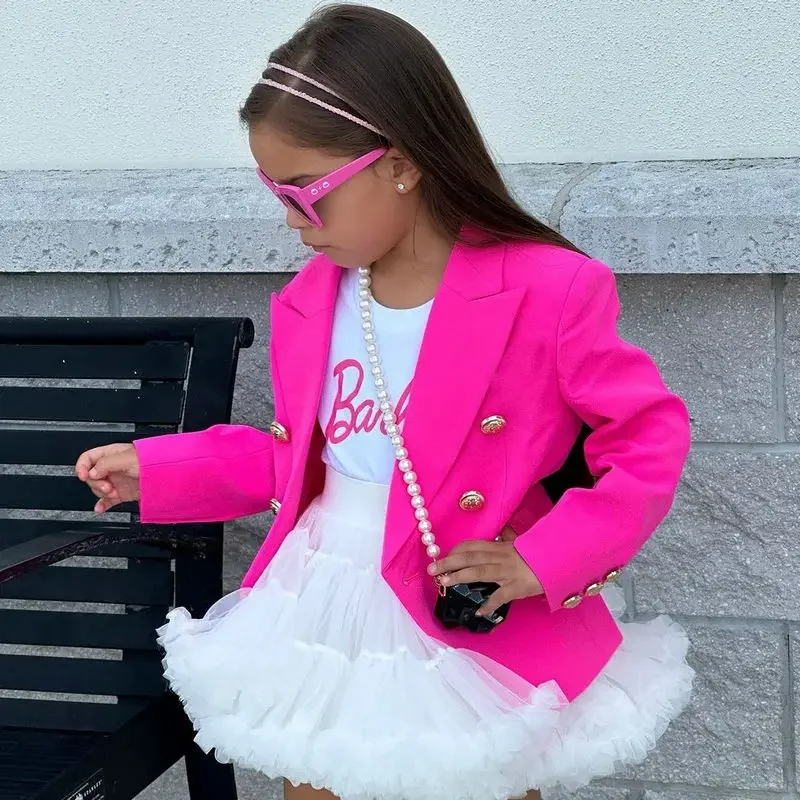 Kids Girls Buttons Double Breasted Blazer Pink Jacket Autumn Winter Clothes Toddler Children's Teenage Casual Coat Blazers 1-10Y
Kids Girls Buttons Double Breasted Blazer Pink Jacket Autumn Winter Clothes Toddler Children's Teenage Casual Coat Blazers 1-10Y
