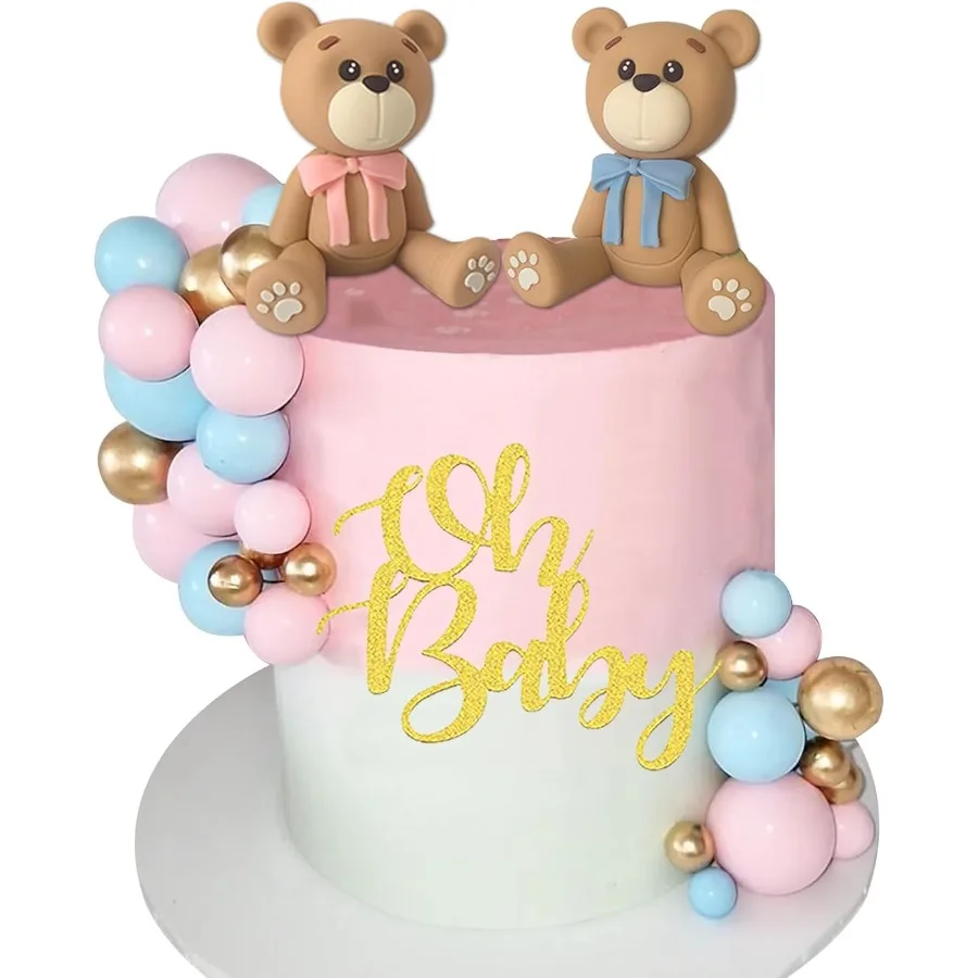 Gender Reveal Bear Cake Toppers Bear Balls Cake Decorations for Boy Girl Baby Shower Gender Reveal Birthday Party Decorations G
Gender Reveal Bear Cake Toppers Bear Balls Cake Decorations for Boy Girl Baby Shower Gender Reveal Birthday Party Decorations G