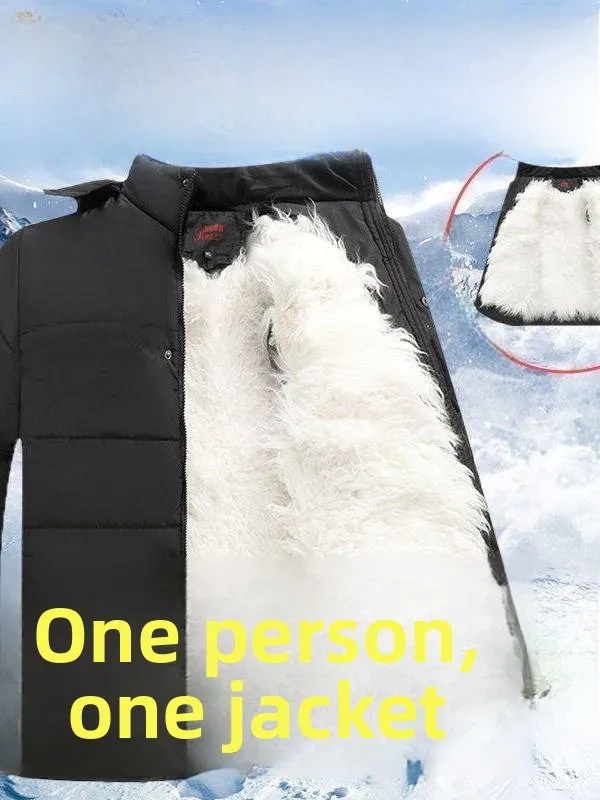 Men's Thiened Long Hair Cotton Jaet Winter Coat Warm Fluffy Outerwear for Middle-Aged And ly Ages 60 to 70
Men's Thiened Long Hair Cotton Jaet Winter Coat Warm Fluffy Outerwear for Middle-Aged And ly Ages 60 to 70